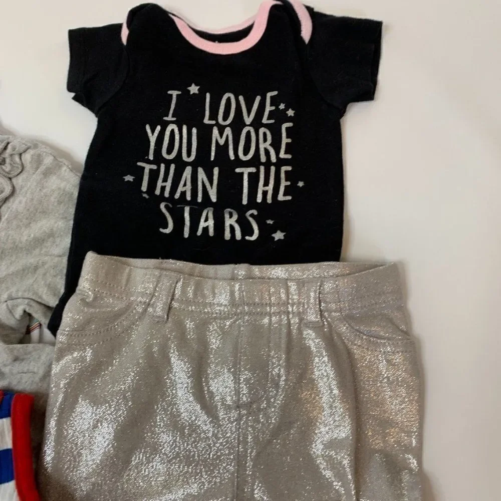 Girl 0-6 Month 7 Piece Bundle